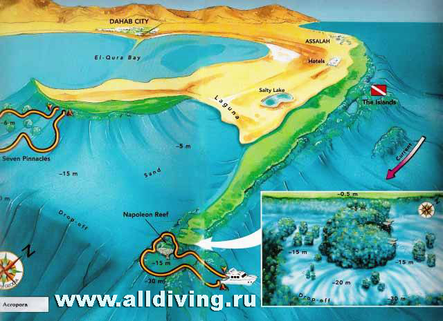 Dive site map