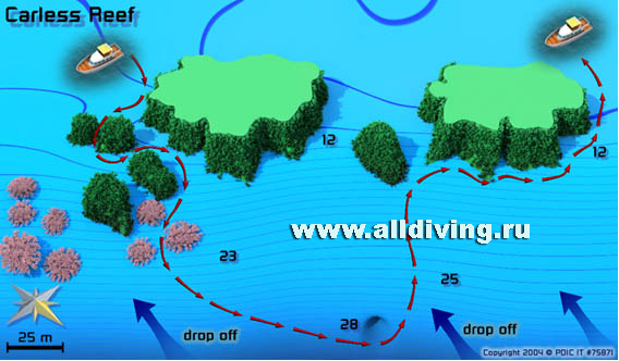 Dive site map