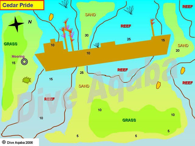 Dive site map