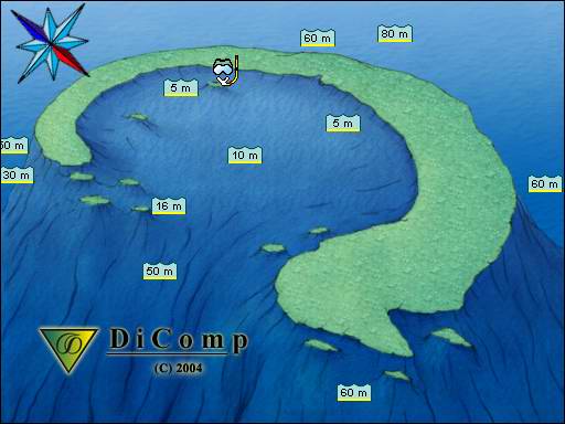 Dive site map