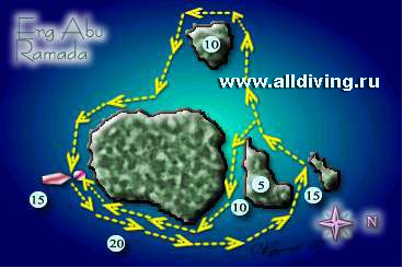 Dive site map