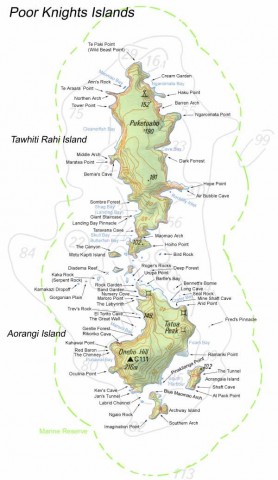 Dive site map