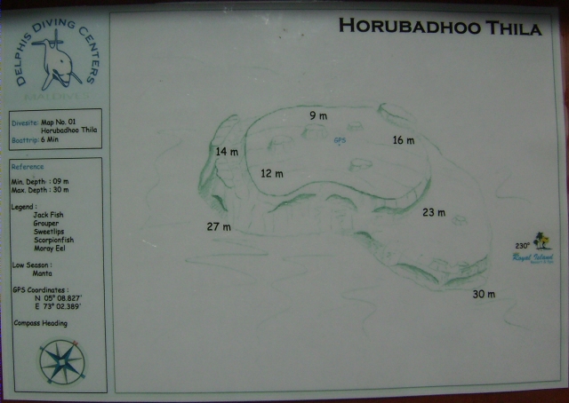 Dive site map