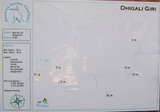 Dive site map