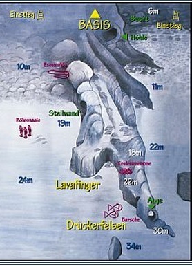 Dive site map